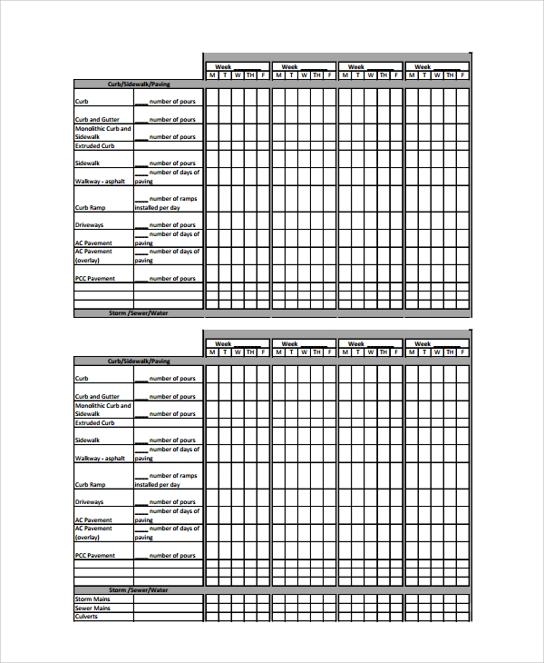 FREE 16+ Sample Construction Schedule Templates in PDF