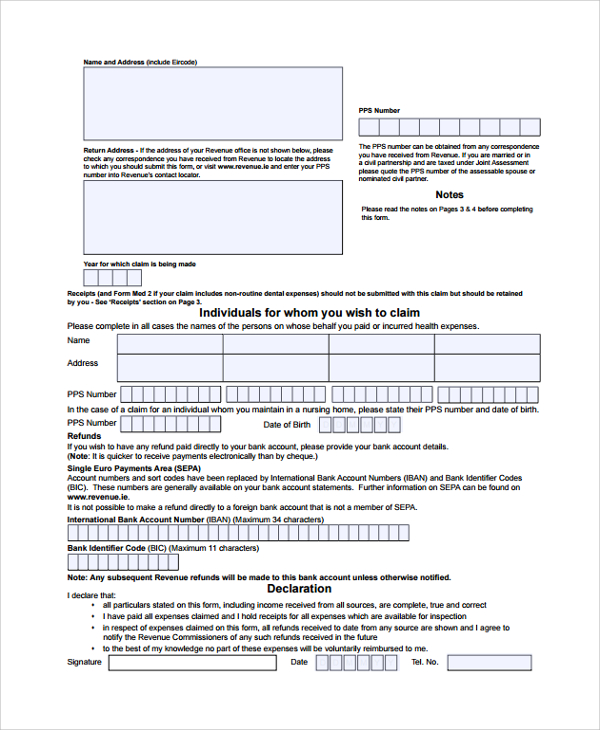 FREE 8+ Sample Expense Forms in PDF MS Word