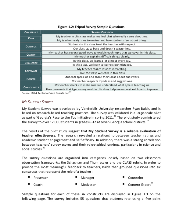FREE 8+ Sample Student Survey Templates in PDF MS Word