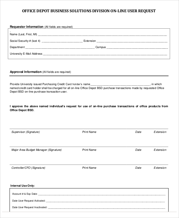 FREE 7+ Office Depot Samples in PDF MS Word