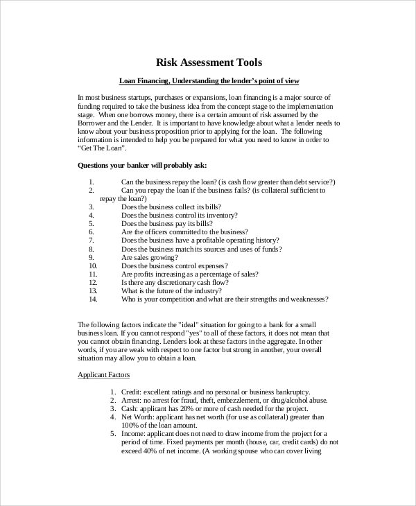 FREE 7+ Sample Business Risk Assessment Templates in PDF