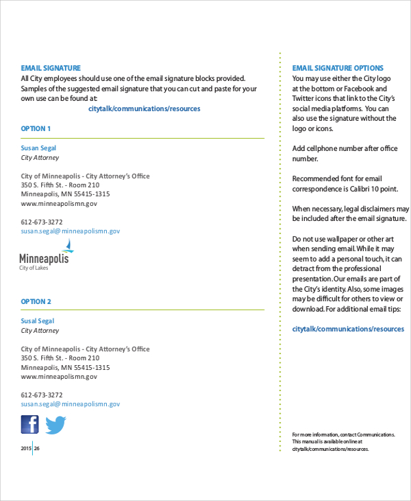 Email Signature Examples Personal / 8+ Corporate Email Signature