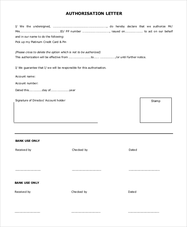 FREE 8+ Sample Authorization Letter Templates in PDF