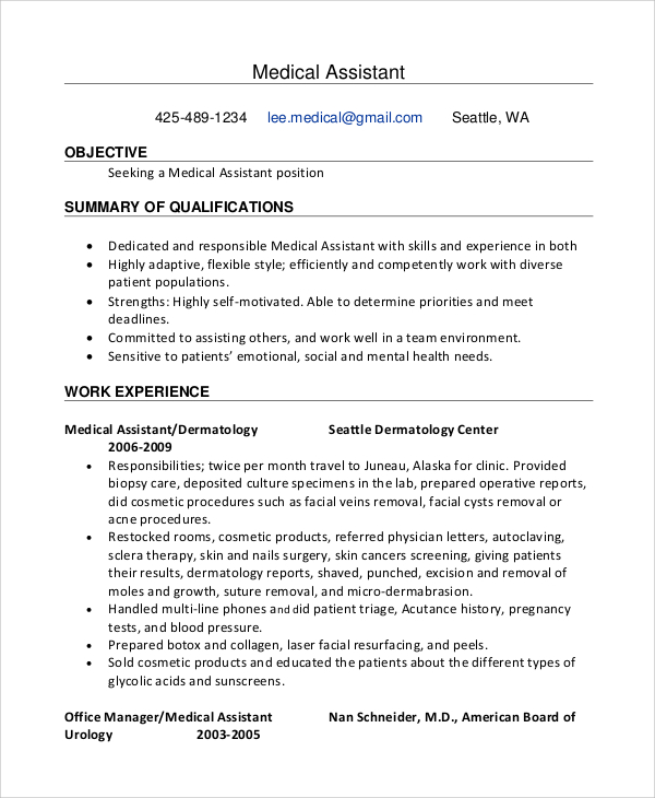 FREE 7+ Sample Objectives for Resume Templates in PDF MS Word