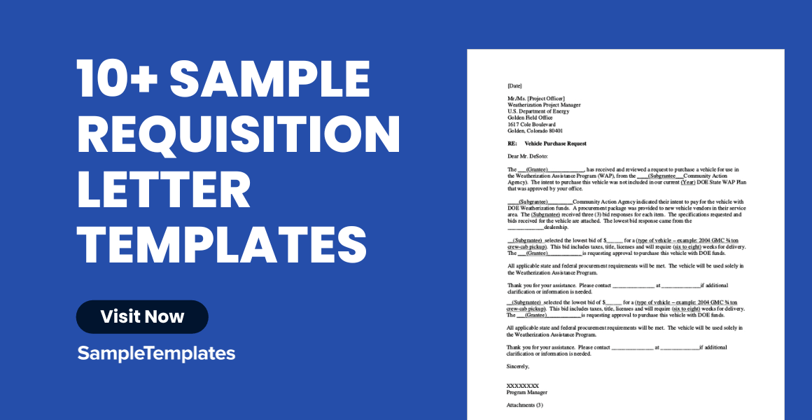 FREE 14+ Sample Requisition Letter Templates in Word, Pages, PDF