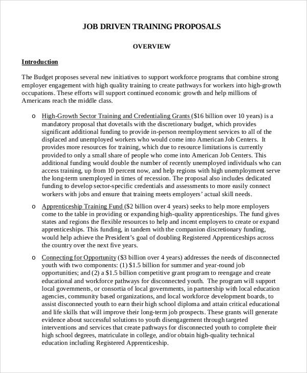 FREE 5+ Sample Job Proposals in MS Word PDF Google Docs Pages
