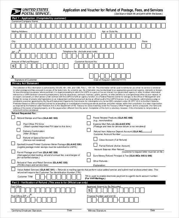FREE 9+ Sample Postal Order Forms in MS Word PDF