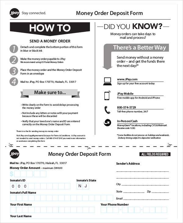 FREE 9+ Sample Postal Order Forms in MS Word PDF
