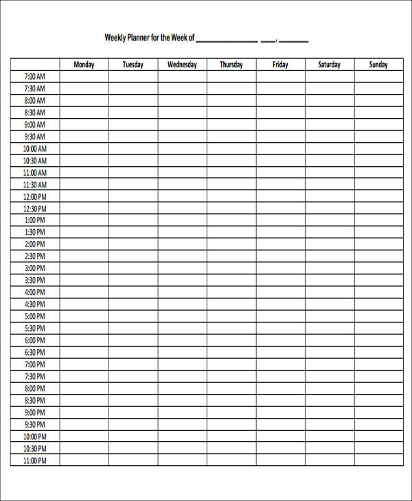 FREE 6+ Sample Day Planner Templates in MS Word PDF