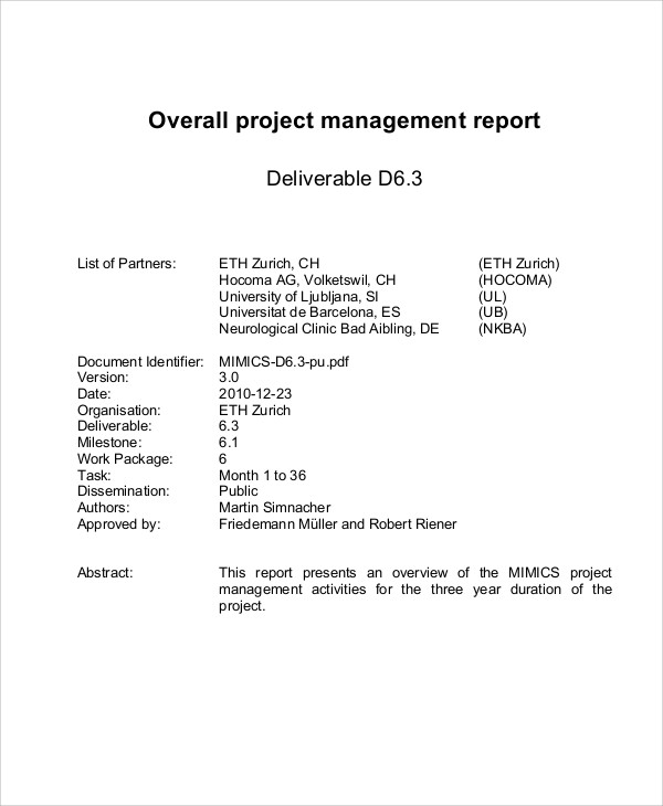 Free Project Report Templates Smartsheet