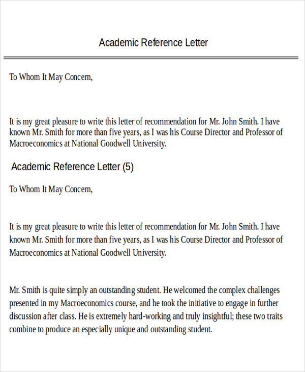 Academic Reference Letter and Request Examples The Balance.