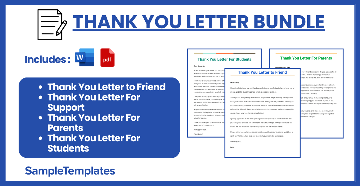 Free 33 Examples Of Thank You Letter Templates In Ms Word Pdf