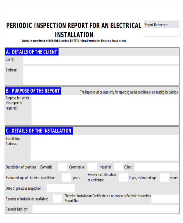 Periodic Inspection Report