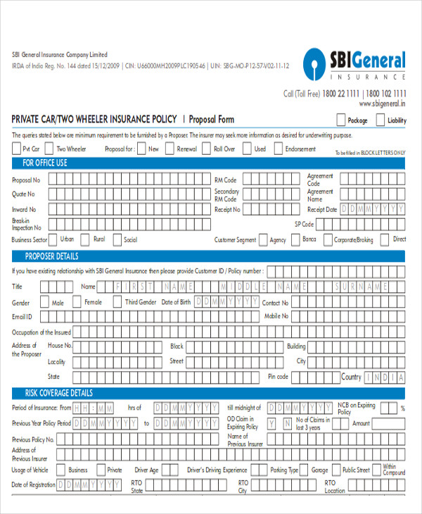 FREE 45+ Proposal Form Templates in PDF MS Word Excel