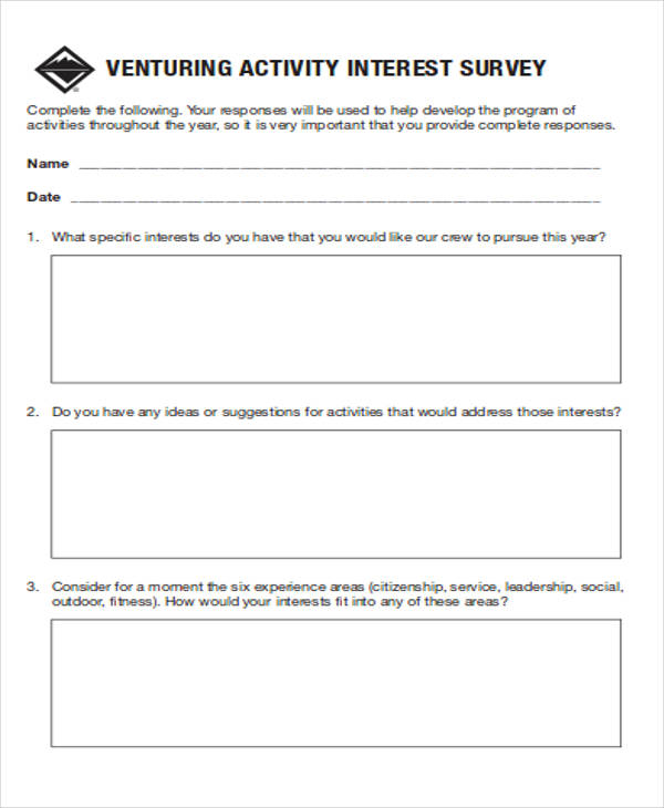 FREE 48+ Examples of Survey Forms in MS Word PDF