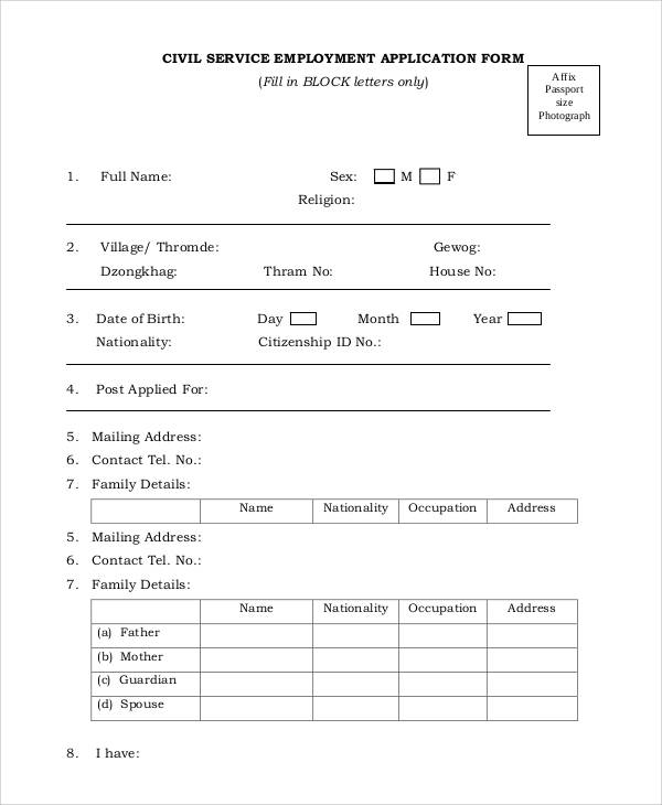 FREE 66+ Basic Application Forms in MS Word PDF