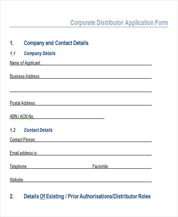 FREE 50+ Sample Application Form Templates in Word, Google Docs, Pages