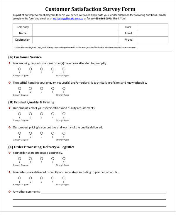 FREE 44+ Survey Forms in PDF