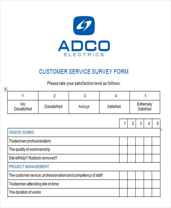 FREE 37+ Survey Forms in MS Word
