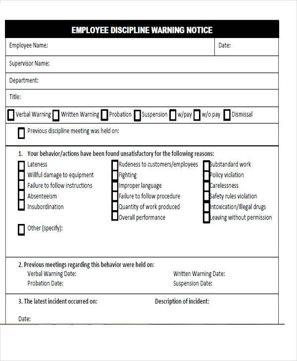 FREE 42+ Notice Forms in PDF MS Word