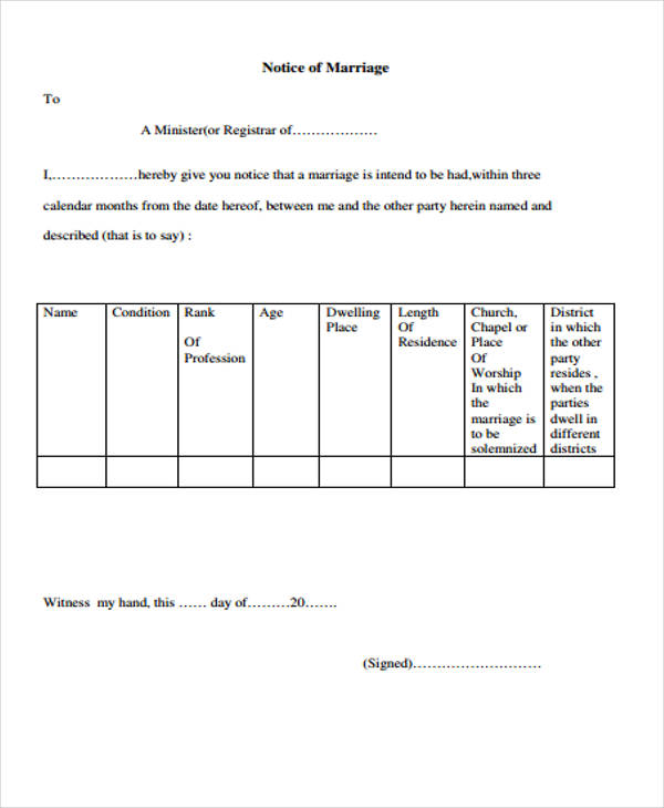 FREE 39+ Notice Forms in PDF MS Word