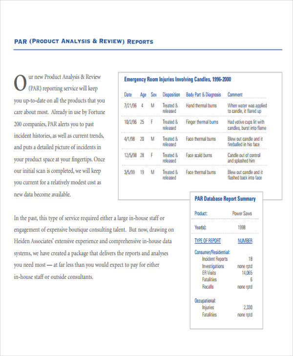 FREE 11+ Sample Product Analysis Reports in MS Word PDF Pages