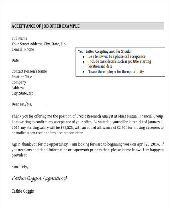 FREE 25+ Job Letter Templates in PDF MS Word