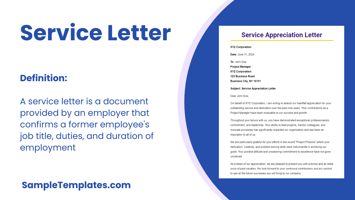FREE 45+ Service Letter Formats in PDF, Word