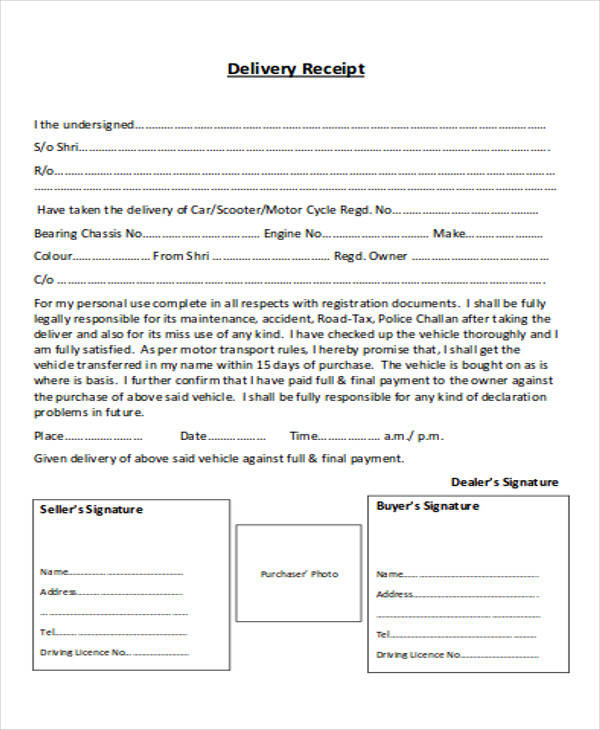 FREE 39+ Receipt Forms in PDF MS Word