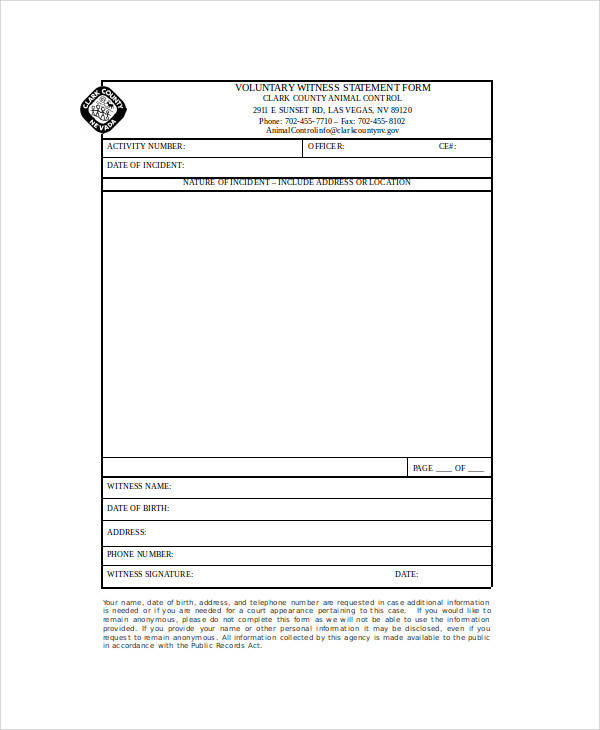 FREE 26+ Sample Statement Forms in MS Word