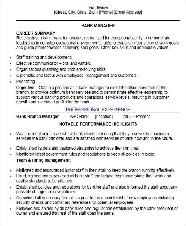 FREE 51+ Resume Samples in PDF MS Word