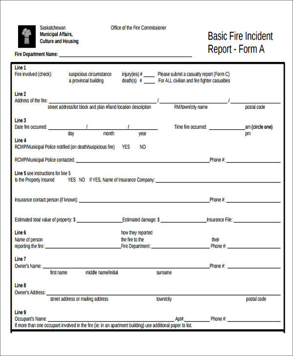 FREE 54+ Incident Report Samples in PDF MS Word Google Docs