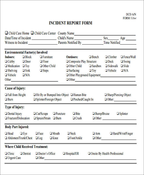 FREE 54+ Incident Report Samples in PDF MS Word Google Docs