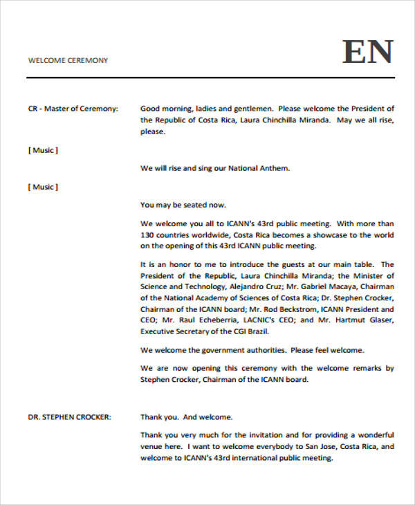 FREE 51+ Introduction Speech Samples & Template in PDF, Word