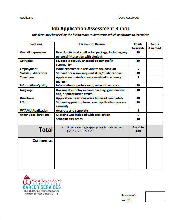 FREE 33+ Assessments in PDF MS Word Excel
