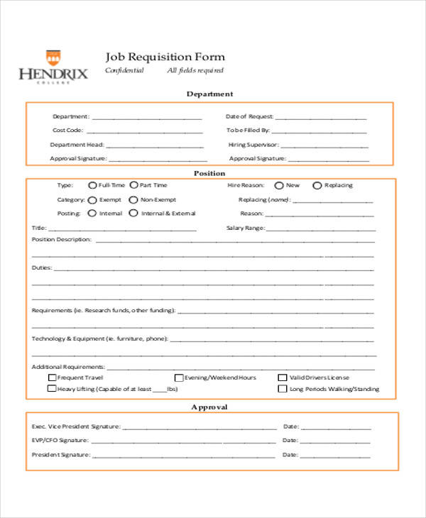 FREE 43 Requisition Forms in PDF MS Word