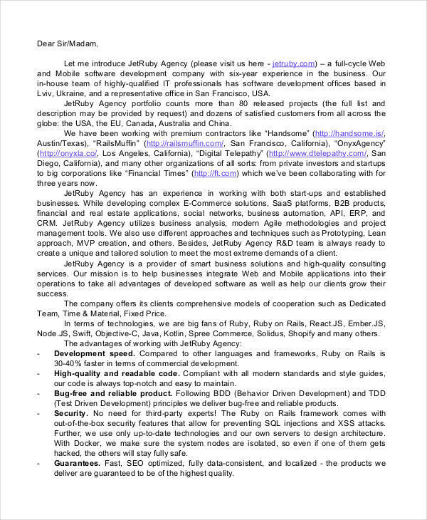 FREE 31+ Introduction Letter Templates in PDF MS Word