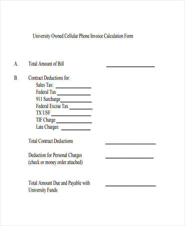 FREE 34+ Invoice Formats in MS Word PDF Excel