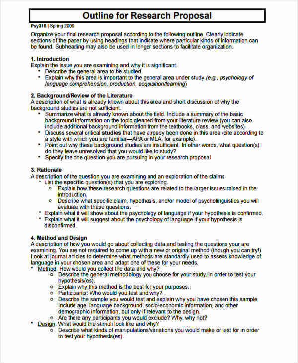 FREE 20+ Research Paper Outlines in PDF MS Word