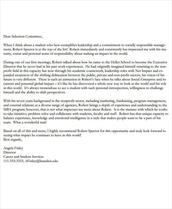 Letter For Mba For Your Needs Letter Template Collection