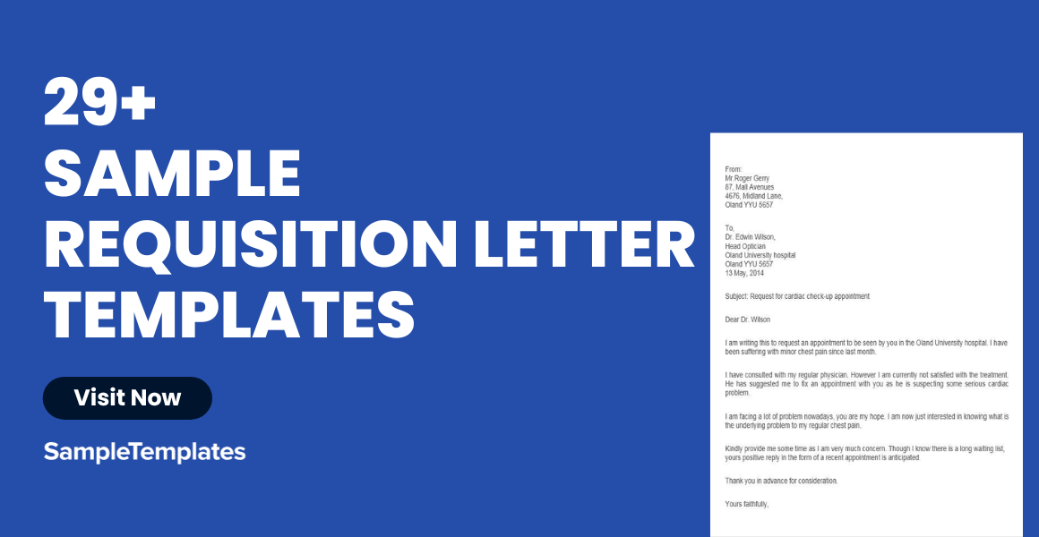 FREE 29+ Requisition Letter Formats in PDF MS Word Google Docs Pages