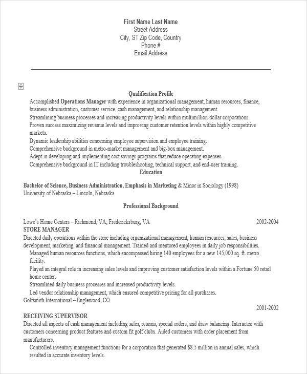 FREE 52+ Manager Resume Samples in PSD MS Word Apple Pages