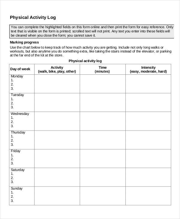 FREE 39+ Log Templates in PDF