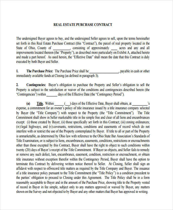 FREE 11+ House Sales Contract Samples & Templates in MS Word Google