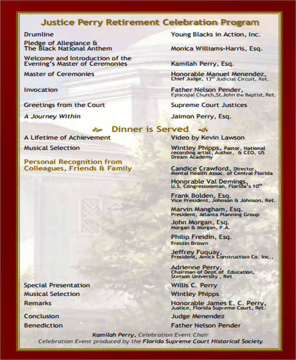 FREE 20+ Event Program Samples & Templates in PDF MS Word