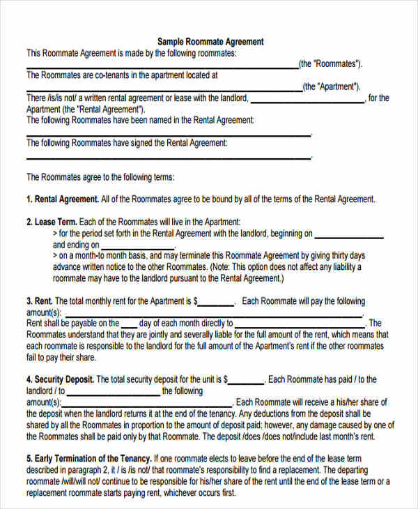 FREE 6+ Room for Rent Contract Samples & Templates in PDF MS Word