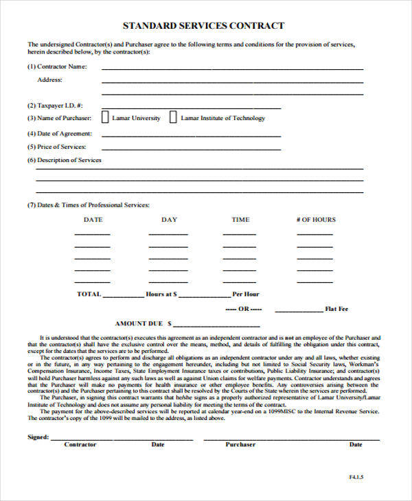 FREE 35+ Contract Templates in MS Word Google Docs Pages PDF