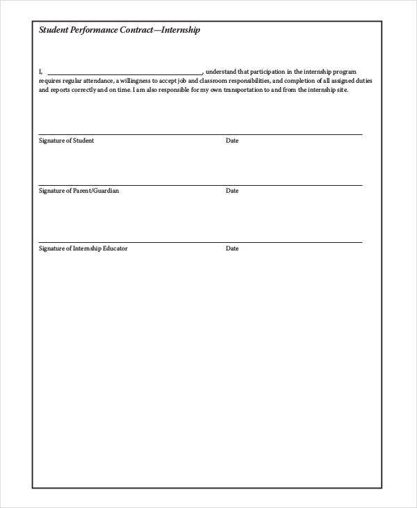 FREE 12+ Performance Contract Samples & Templates in PDF MS Word