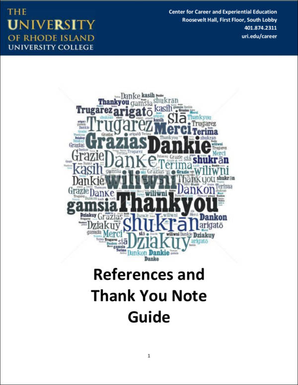 FREE 6+ ThankYou Letters for References and in PDF
