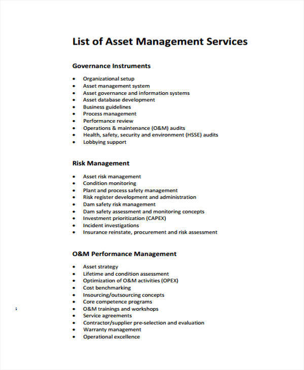 FREE 6+ Management List Samples in MS Word PDF